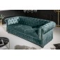 Invicta CHESTERFIELD Sofa 3 osobowa turkusowy aksamit 205 x 73 x 87cm / 43091