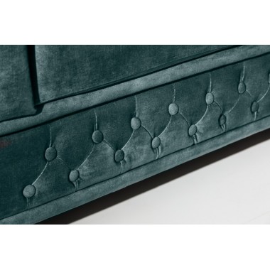 Invicta CHESTERFIELD Sofa 3 osobowa turkusowy aksamit 205 x 73 x 87cm / 43091