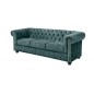 Invicta CHESTERFIELD Sofa 3 osobowa turkusowy aksamit 205 x 73 x 87cm / 43091