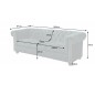 Invicta CHESTERFIELD Sofa 3 osobowa turkusowy aksamit 205 x 73 x 87cm / 43091