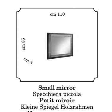 Essenza Włoskie lustro w drewnianej ramie 110cm / EssenzaAdora