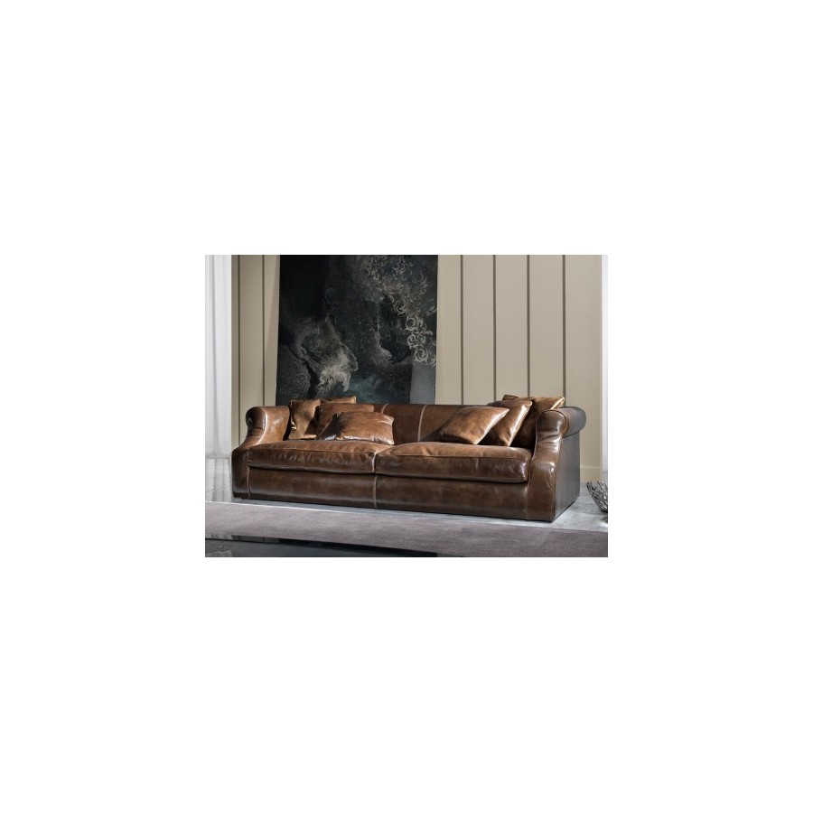 Włoska Sofa skórzana OWNEN LEATHER dwu osobowa 188 cm / EP