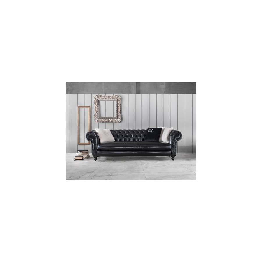 Włoska Sofa skórzana  MAJESTIC CONCEPT LEATHER dwu osobowa 183 cm / EP