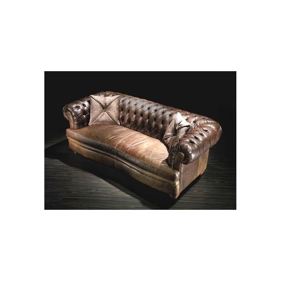 Włoska Sofa skórzana GORKY LEATHER dwu osobowa 182 cm / EP