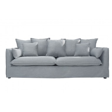 Sofa HEAVEN 3 osobowa lniana szara / 38936