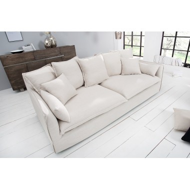 Sofa HEAVEN 3 osobowa lniana naturalna / 22689