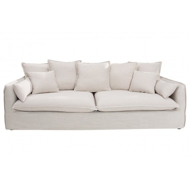 Sofa HEAVEN 3 osobowa lniana naturalna / 22689