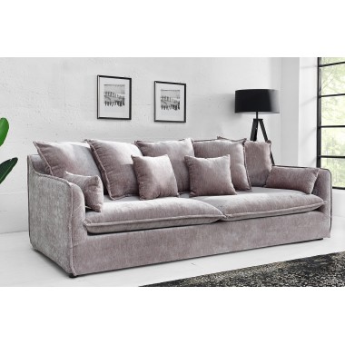 Sofa HEAVEN 3 osobowa  aksamitna ciemno szara / 38570