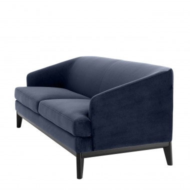 Sofa MONTEREY savona midnight blue velvet / retro styl