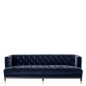 Sofa CASTELLE savona midnight blue velvet / pikowana