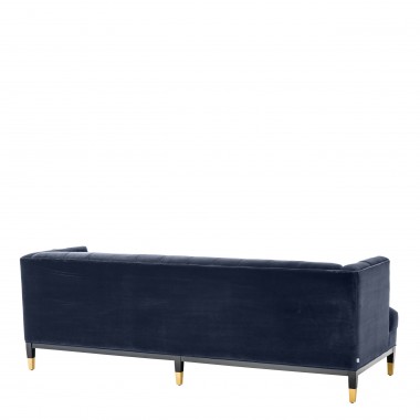 Sofa CASTELLE savona midnight blue velvet / pikowana