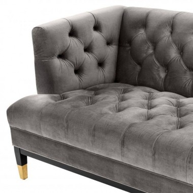 Sofa CASTELLE savona midnight blue velvet / pikowana