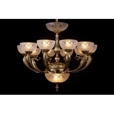 Żyrandol secesyjny / lampa sufitowa 13 ramienny PAN385600013