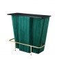 Barek Bolton Green velvet / black glass / Champagne gold finish / 111535