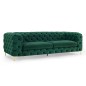 Invicta MODERN BAROCK Sofa szmaragdowozielony aksamit 235 x 72 x 95cm / 6539312 Invicta MODERN BAROCK Sofa szmaragdowozielony aksamit 235 x 72 x 95cm / 6539312