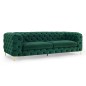 Invicta MODERN BAROCK Sofa szmaragdowozielony aksamit 235 x 72 x 95cm / 6539312