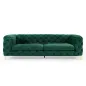 Invicta MODERN BAROCK Sofa ciemnozielono złota 235 cm / 6539312