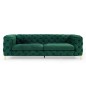 Invicta MODERN BAROCK Sofa szmaragdowozielony aksamit 235 x 72 x 95cm / 6539312