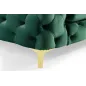 Invicta MODERN BAROCK Sofa ciemnozielono złota 235 cm / 6539312