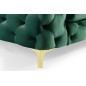 Invicta MODERN BAROCK Sofa szmaragdowozielony aksamit 235 x 72 x 95cm / 6539312